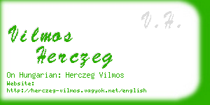 vilmos herczeg business card